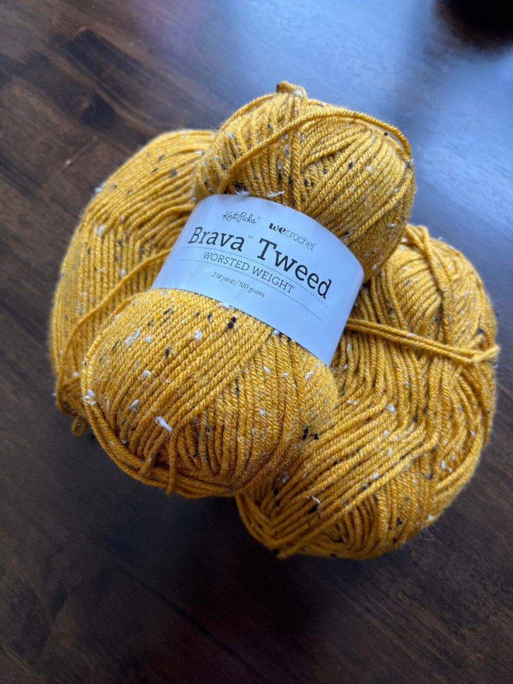 LOT of 5, Brava Tweed Yarn by Knit Picks, Color Goldenrod - Picture 2 of 9